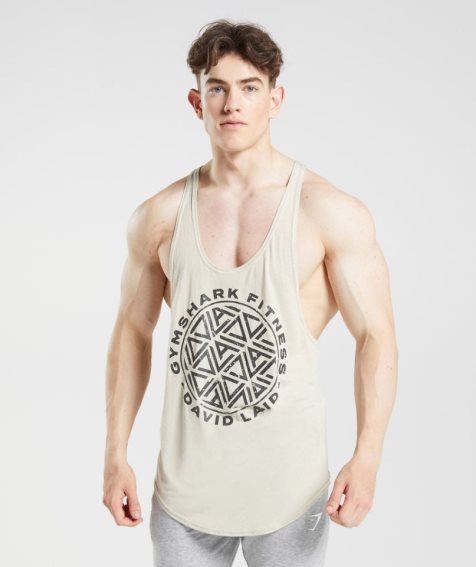 Gymshark GS x David Laid Stringer Muskelshirt Herren Beige | 53947UZBQ