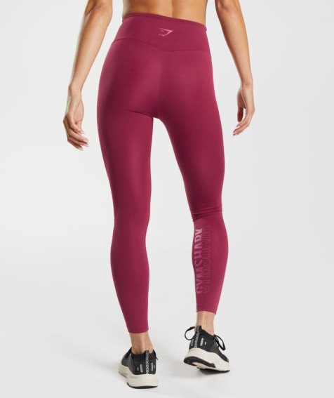 Gymshark Graphics Fraction Leggings Damen Fuchsie | 86934RUVX