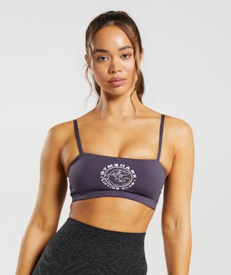 Gymshark Legacy Bandeau Sport Bh Damen Lila | 61295TMFD