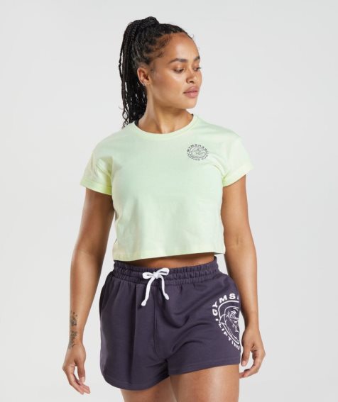 Gymshark Legacy Kurz Geschnittene Oberteile Damen Mintfarben | 05231LVKY