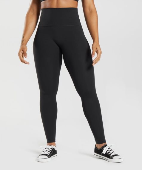 Gymshark Legacy Leggings Damen Schwarz | 48793IJUB