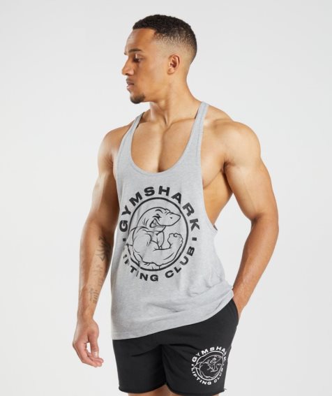 Gymshark Legacy Stringer Muskelshirt Herren Hellgrau | 80691STVR