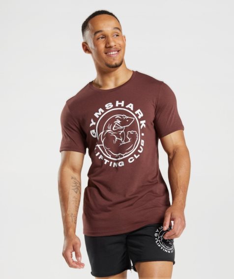 Gymshark Legacy T-shirts Herren Bordeaux | 62708MRDU