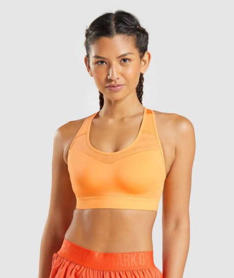 Gymshark Open Back Sport Bh Damen Orange | 58679PWJT