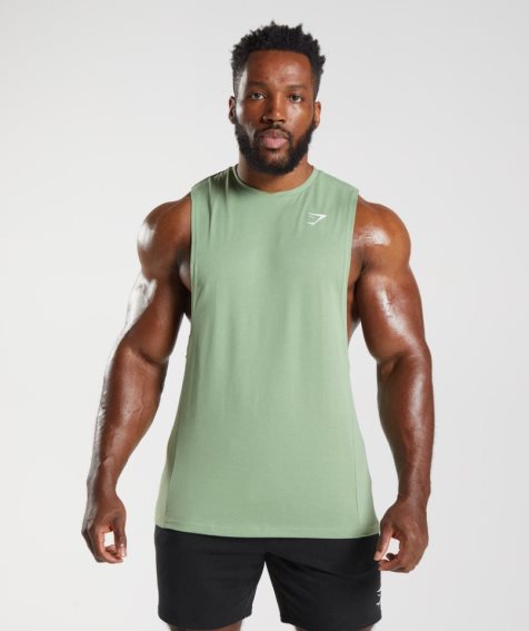 Gymshark React Drop Arm Muskelshirt Herren Mintfarben | 24806PWVF