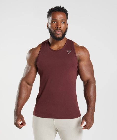 Gymshark React Muskelshirt Herren Bordeaux | 94578UBLV