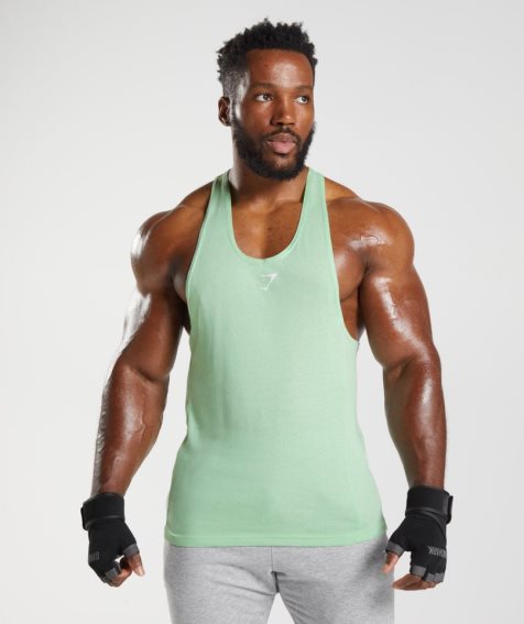 Gymshark React Stringer Muskelshirt Herren Mintfarben | 98465BFVK