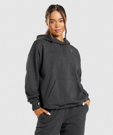 Gymshark Rest Day Sweats Hoodie Damen Schwarz | 82405JVRF