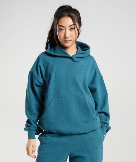 Gymshark Rest Day Sweats Hoodie Damen Türkis | 52019EHXM