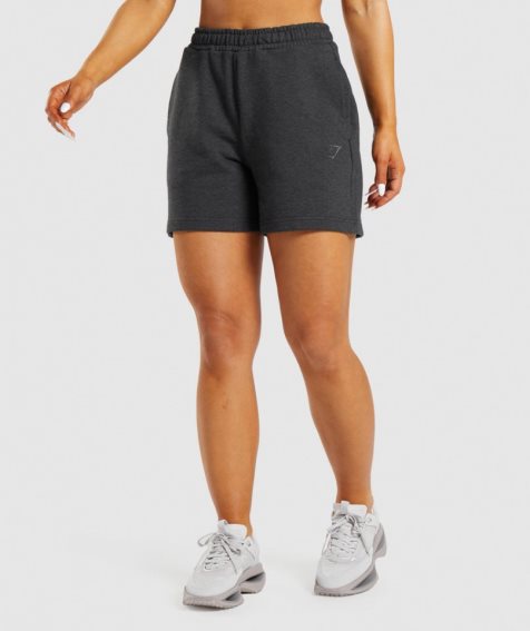 Gymshark Rest Day Sweats Kurze Hose Damen Schwarz | 69542MJEL