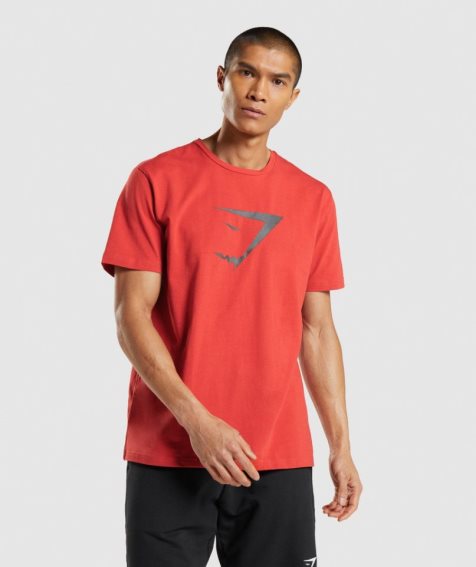 Gymshark Sharkhead Infill T-shirts Herren Rot | 03496TESM