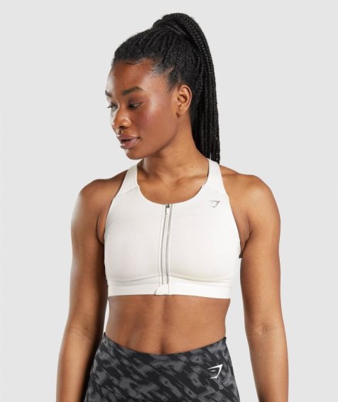 Gymshark Speed Sport Bh Damen Weiß | 41038SPIQ