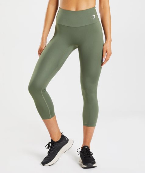 Gymshark Sport 7/8 Leggings Damen Olivgrün | 98560HIVR