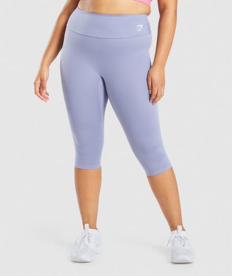 Gymshark Sport Cropped Leggings Damen Hellblau | 63480ROXS