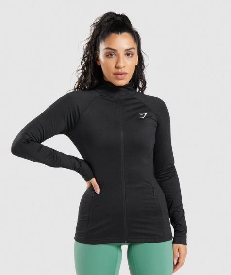 Gymshark Sport Jacke Damen Schwarz | 10578WXUG