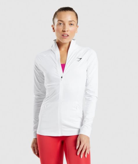 Gymshark Sport Jacke Damen Weiß | 64803EOYZ