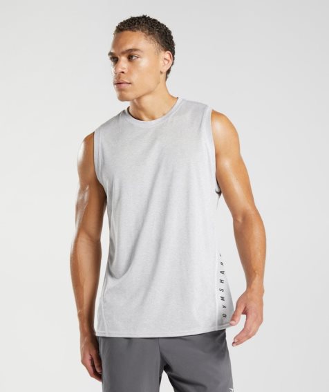 Gymshark Sport Muskelshirt Herren Hellgrau | 61259PHEF