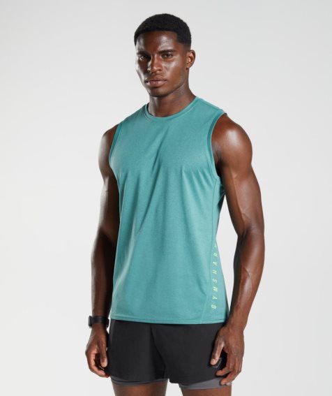 Gymshark Sport Muskelshirt Herren Türkis | 93751RKCV