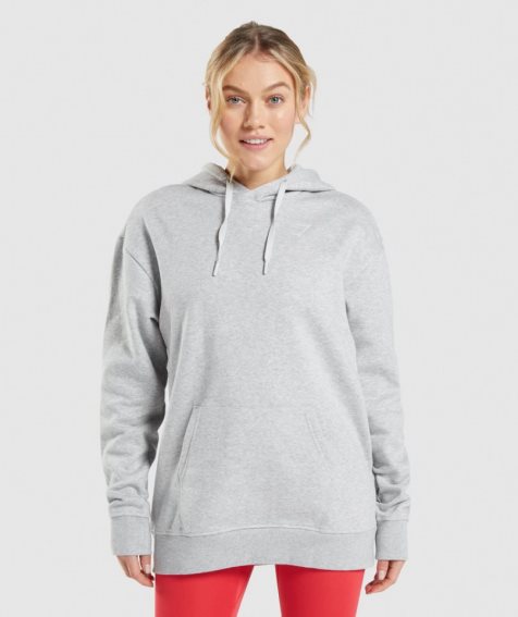 Gymshark Sport Oversized Hoodie Damen Hellgrau | 16970EKGF