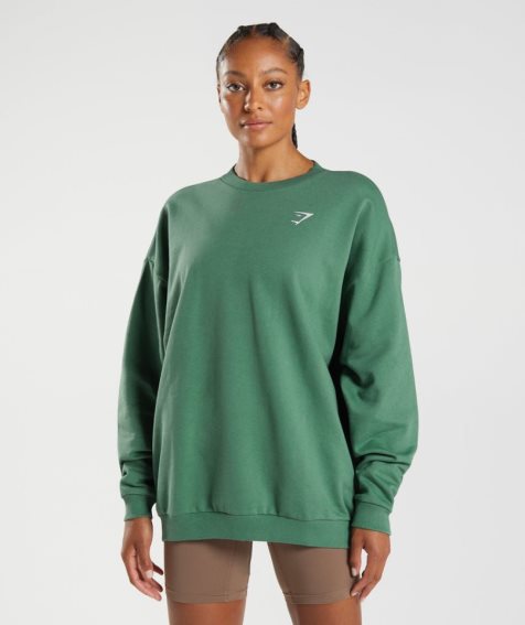 Gymshark Sport Oversized Sweatshirts Damen Grün | 06982OWTH