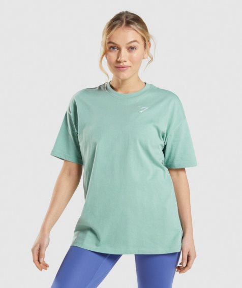 Gymshark Sport Oversized T-shirts Damen Hellgrün | 17802XSDW