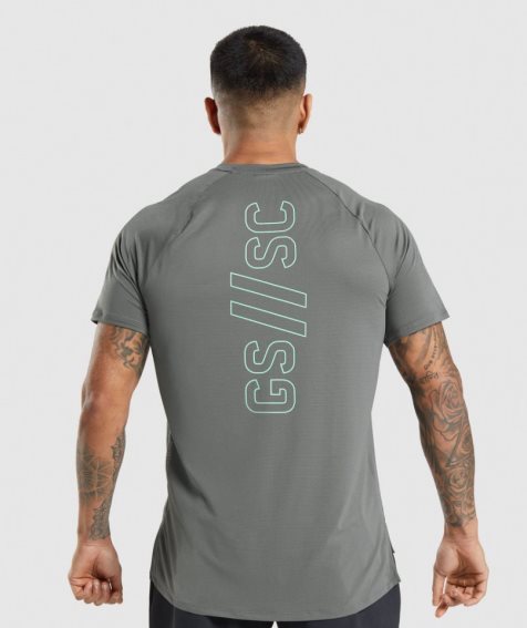 Gymshark Steve Cook T-shirts Herren Grau | 25943XVRJ