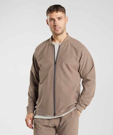 Gymshark Studio Jacke Herren Hellbraun | 08967IPJH