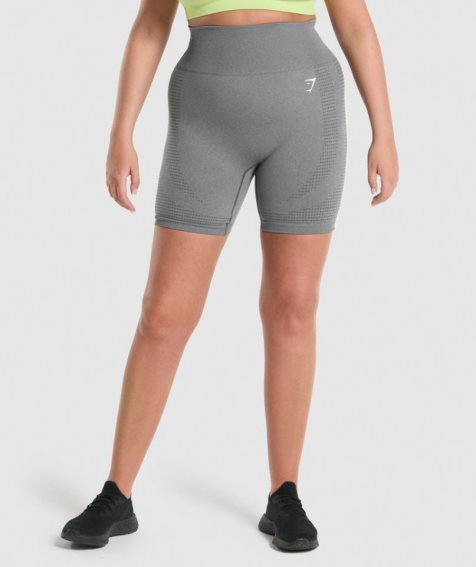 Gymshark Vital Seamless 2.0 Kurze Hose Damen Grau | 47083UKWC