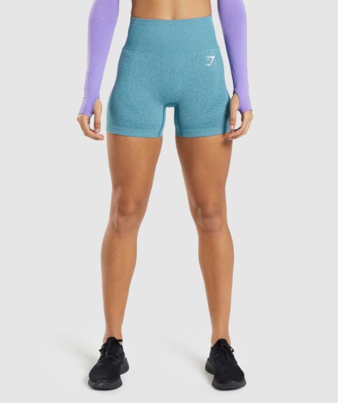 Gymshark Vital Seamless 2.0 Kurze Hose Damen Türkis | 62837ADYN