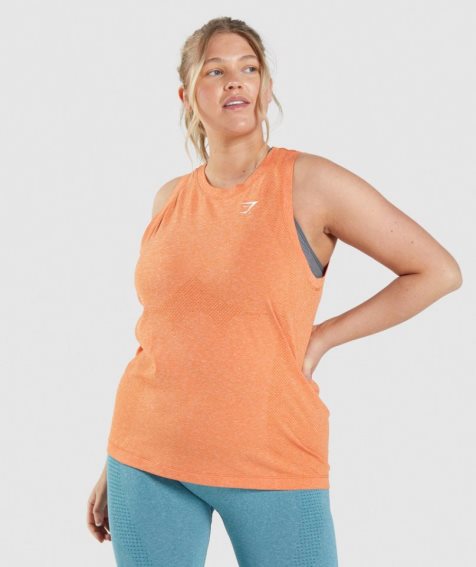 Gymshark Vital Seamless 2.0 Light Muskelshirt Damen Orange | 91023KSPA