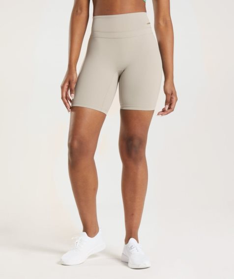 Gymshark Whitney Cycling Kurze Hose Damen Beige | 26513YHLZ