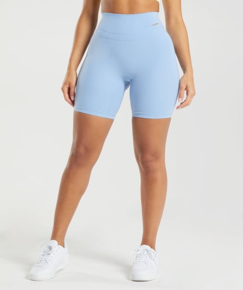 Gymshark Whitney Cycling Kurze Hose Damen Hellblau | 85761WYVE