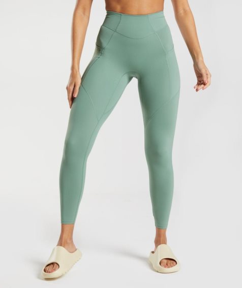 Gymshark Whitney Everyday Pocket Leggings Damen Grün | 18943DUKQ