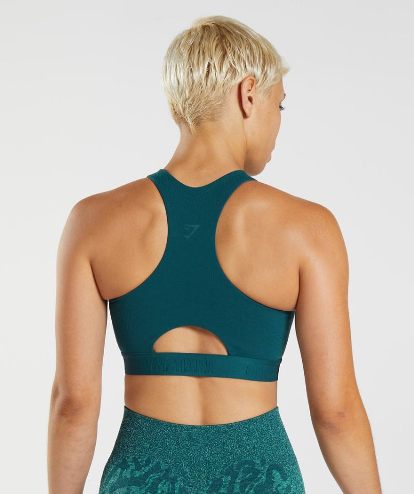 Gymshark 315 Performance High Neck Sport Bh Damen Türkis | 38695EHTO