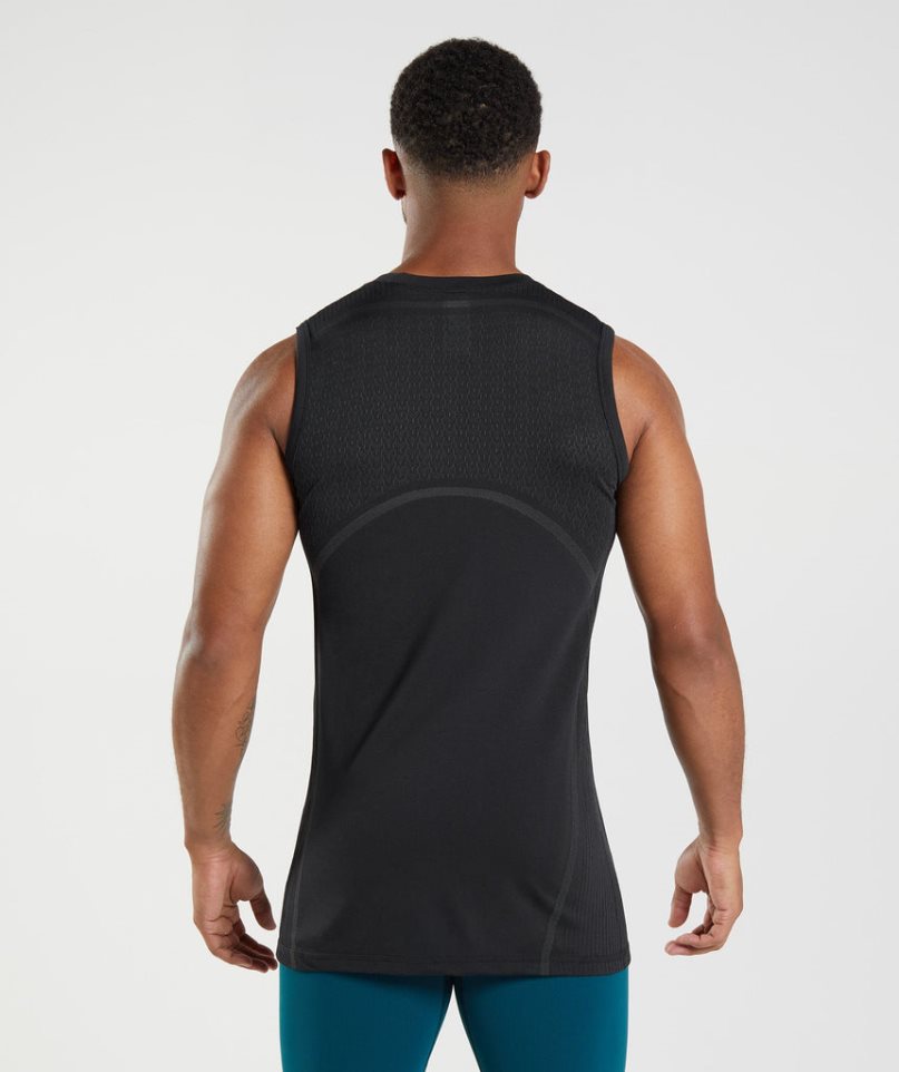 Gymshark 315 Seamless Muskelshirt Herren Schwarz | 35971TMOG