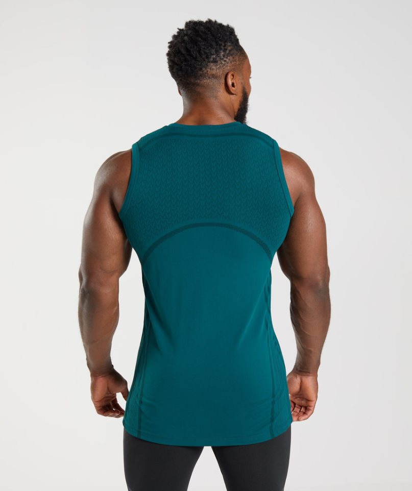 Gymshark 315 Seamless Muskelshirt Herren Türkis | 60519IVBP