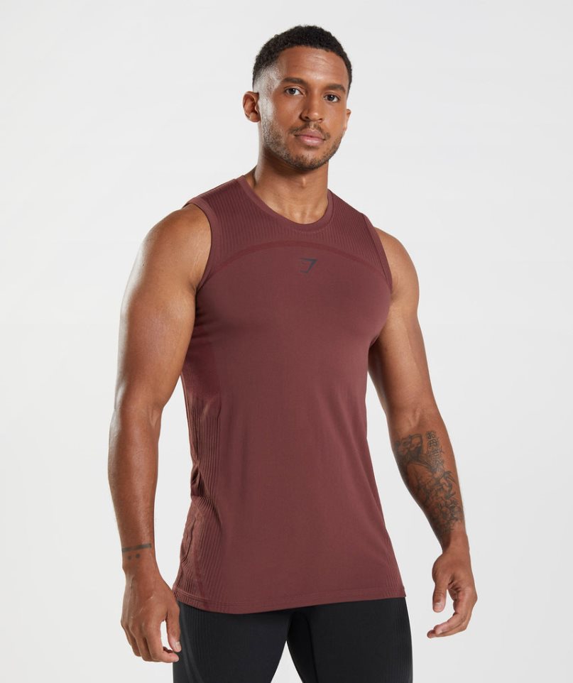 Gymshark 315 Seamless Muskelshirt Herren Braun | 75326BFYG