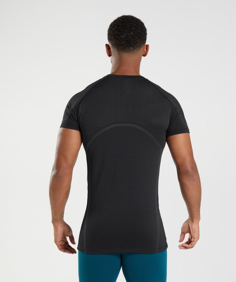 Gymshark 315 Seamless T-shirts Herren Schwarz | 43987OKXI