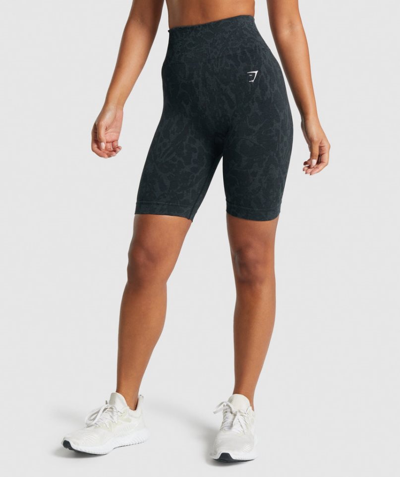 Gymshark Adapt Animal Seamless Cycling Kurze Hose Damen Schwarz | 16948CUOR