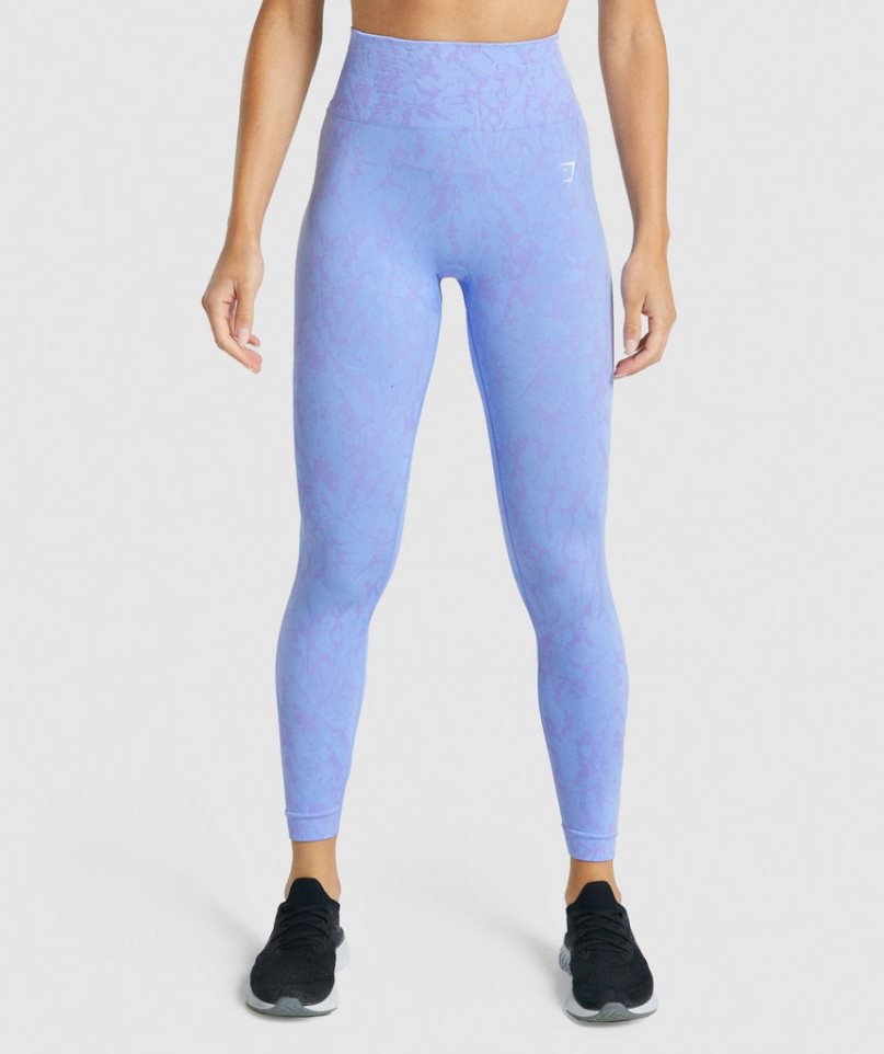 Gymshark Adapt Animal Seamless Leggings Damen Hellblau | 15426GMHD