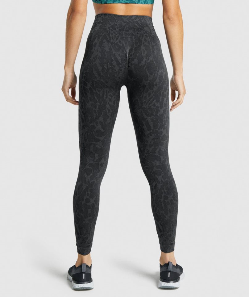 Gymshark Adapt Animal Seamless Leggings Damen Schwarz | 16309ZNSF