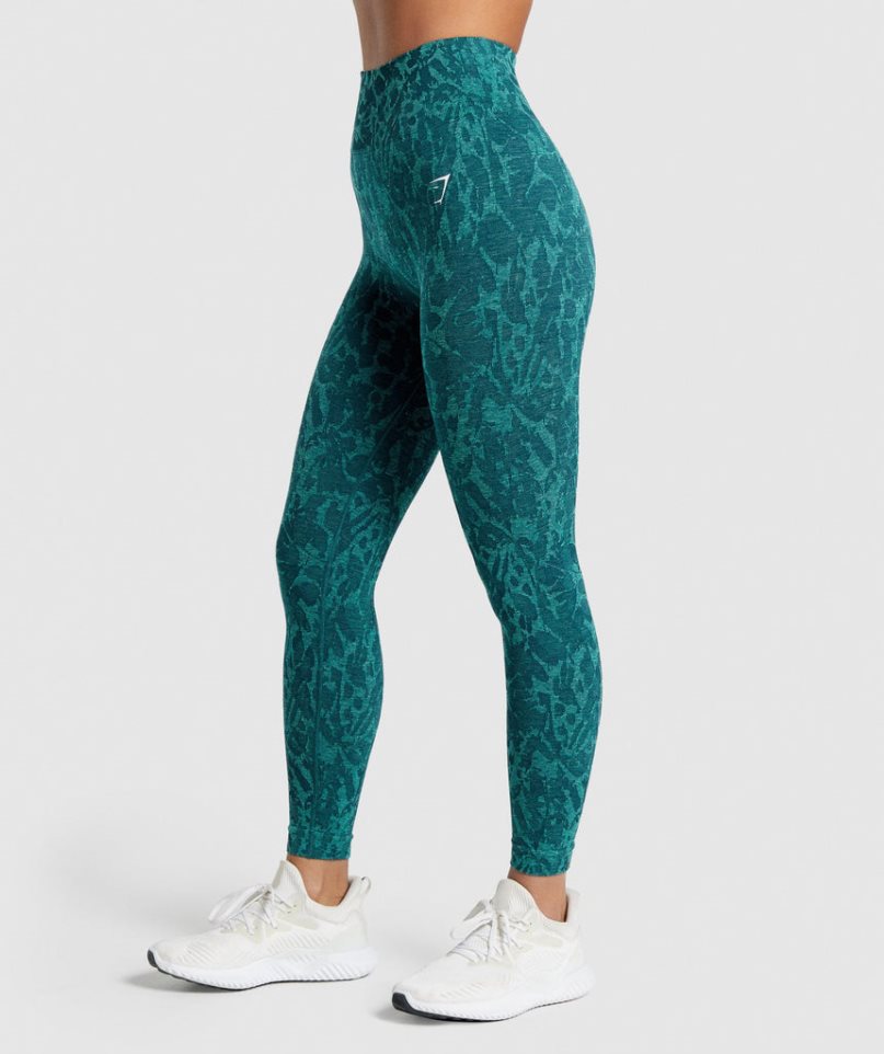 Gymshark Adapt Animal Seamless Leggings Damen Türkis | 23108DHNC