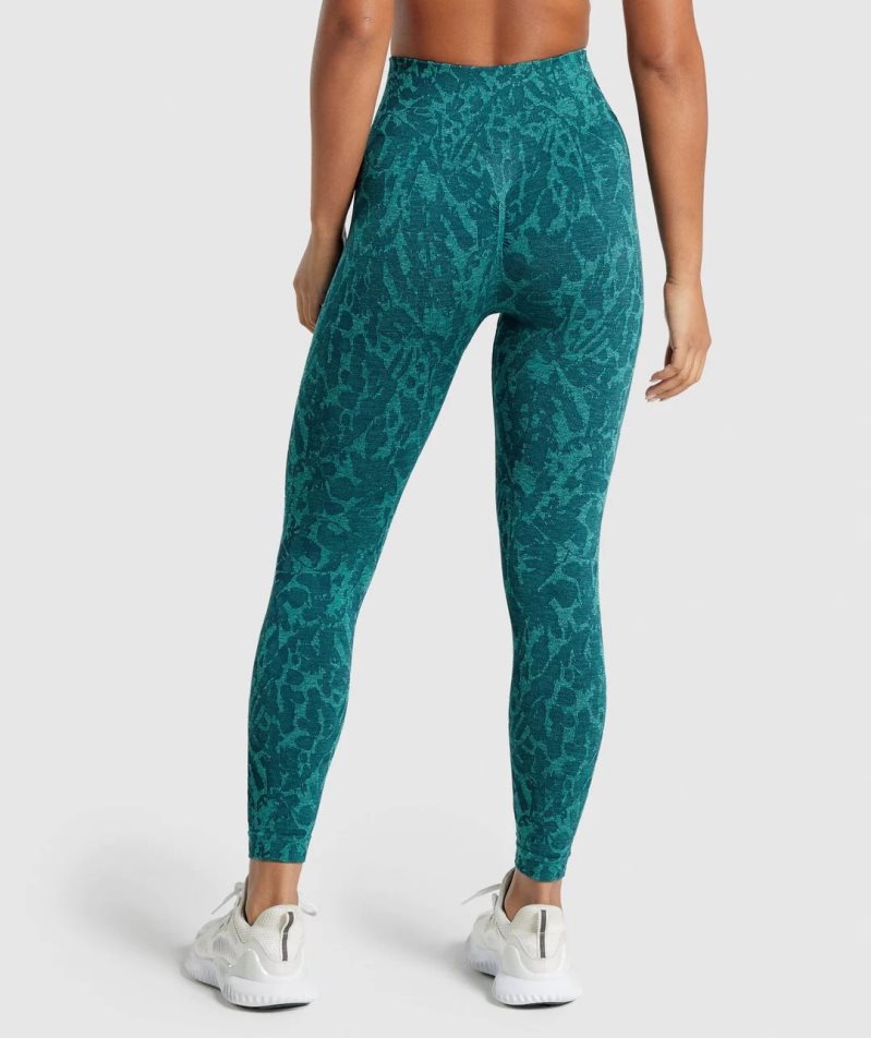 Gymshark Adapt Animal Seamless Leggings Damen Türkis | 23108DHNC