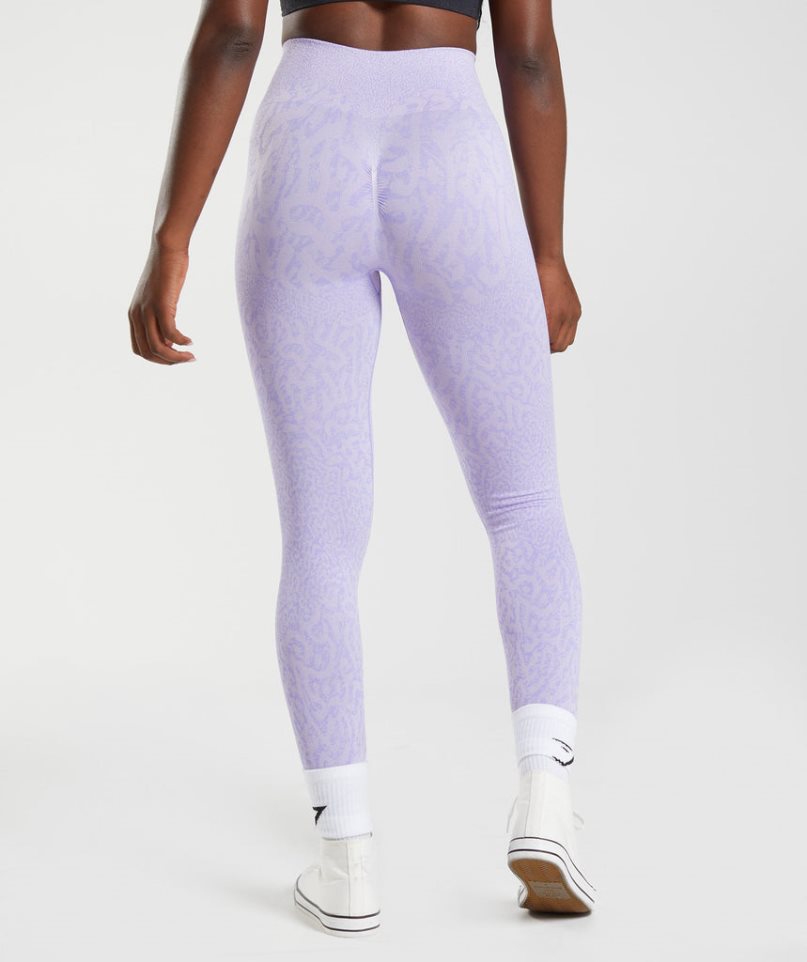 Gymshark Adapt Animal Seamless Leggings Damen Lavendel | 51672MXGT