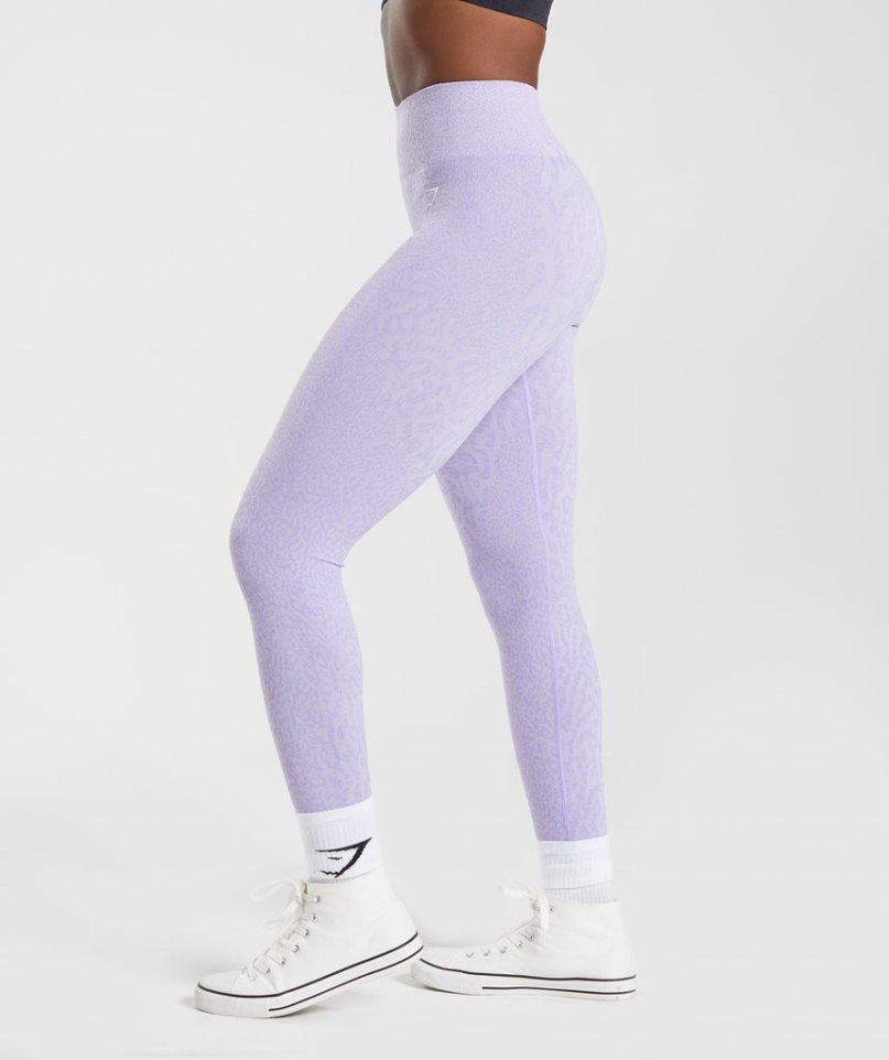 Gymshark Adapt Animal Seamless Leggings Damen Lavendel | 51672MXGT