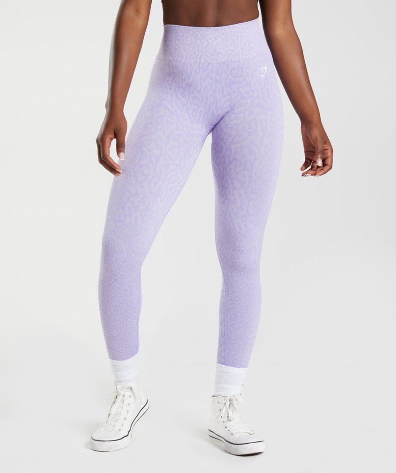 Gymshark Adapt Animal Seamless Leggings Damen Lavendel | 51672MXGT