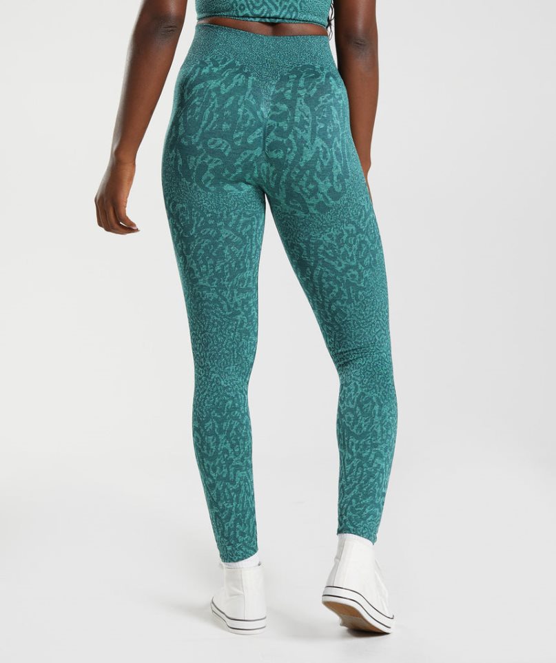 Gymshark Adapt Animal Seamless Leggings Damen Türkis | 94713OIYU