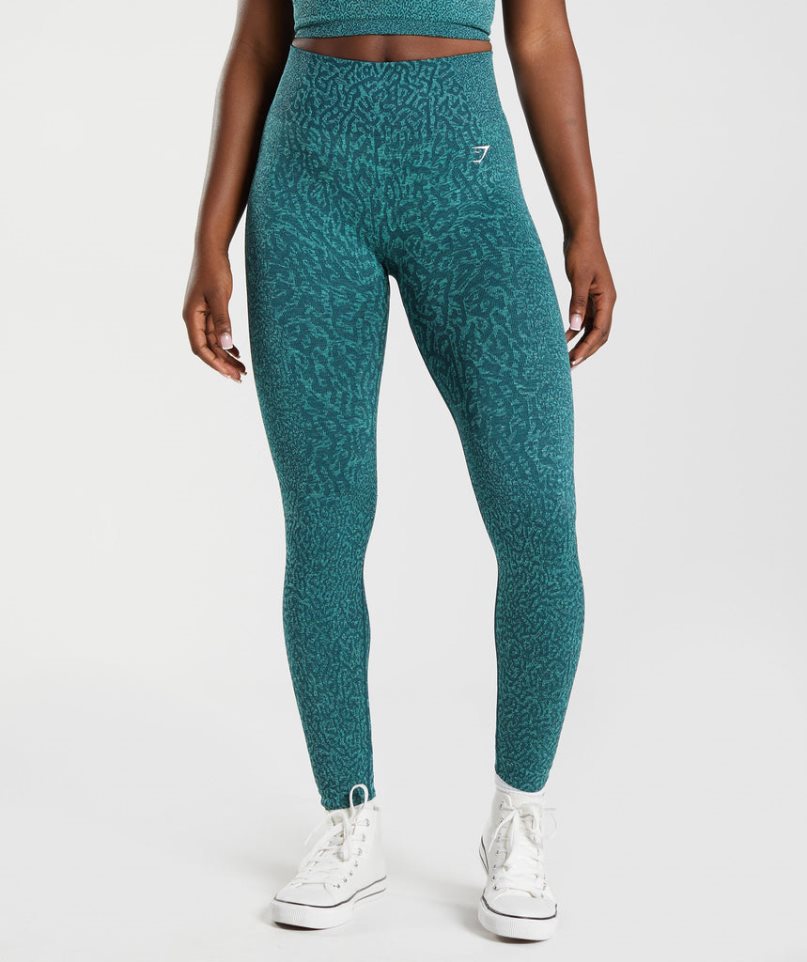 Gymshark Adapt Animal Seamless Leggings Damen Türkis | 94713OIYU