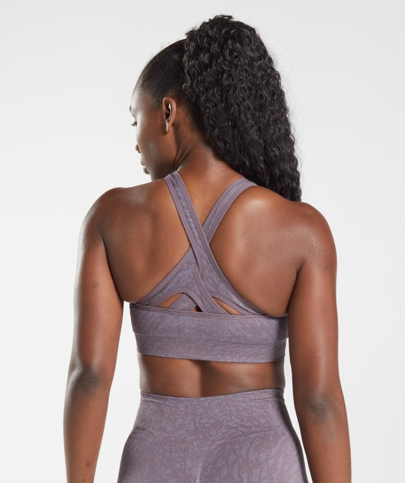 Gymshark Adapt Animal Seamless Sport Bh Damen Lila | 62891ANKF