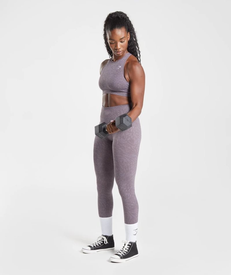 Gymshark Adapt Animal Seamless Sport Bh Damen Lila | 62891ANKF